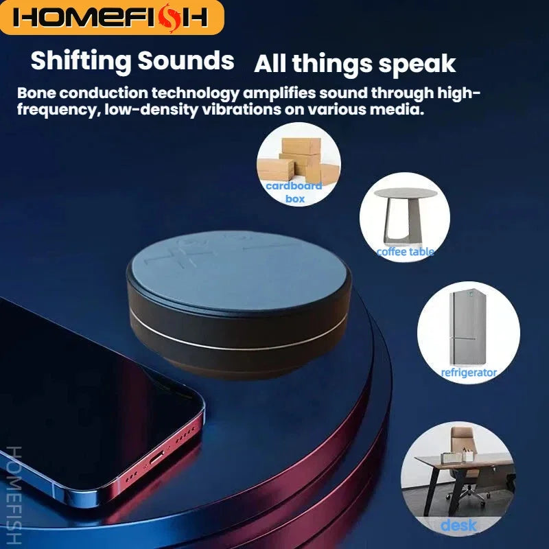 Portable Bone Conduction Bluetooth Speaker Mini Wireless Vibration Speaker HiFi Stereo TWS for Home Outdoor Travel