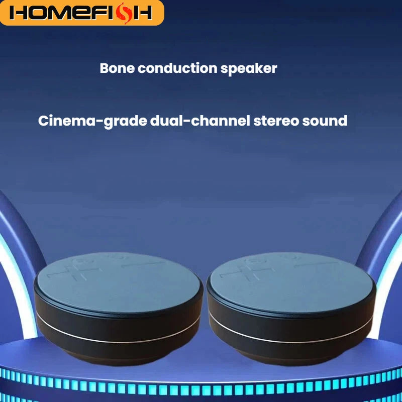 Portable Bone Conduction Bluetooth Speaker Mini Wireless Vibration Speaker HiFi Stereo TWS for Home Outdoor Travel