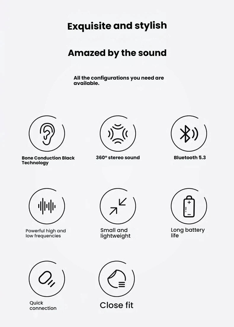 Portable Bone Conduction Bluetooth Speaker Mini Wireless Vibration Speaker HiFi Stereo TWS for Home Outdoor Travel