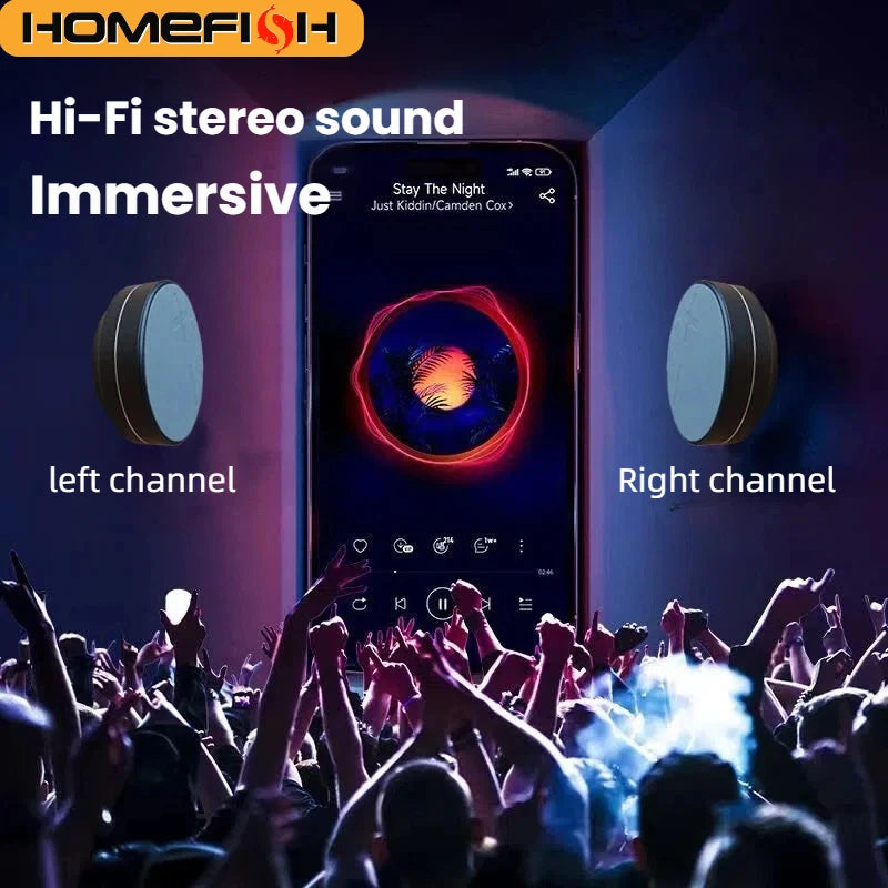 Portable Bone Conduction Bluetooth Speaker Mini Wireless Vibration Speaker HiFi Stereo TWS for Home Outdoor Travel